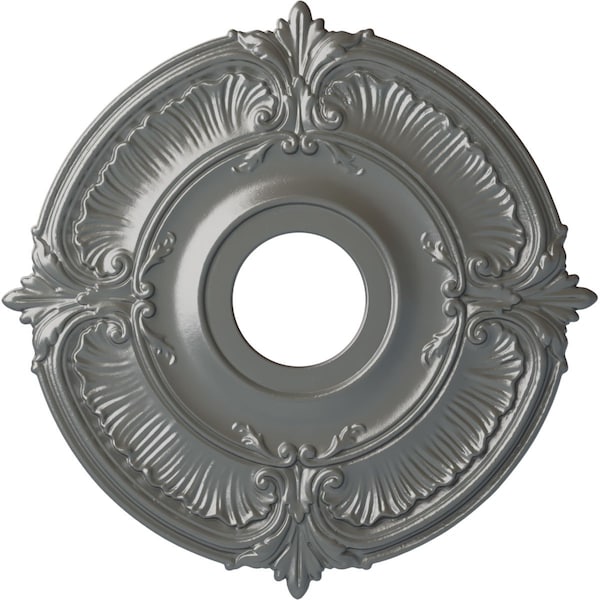 Ekena Millwork Attica Ceiling Medallion (Fits Canopies up to 5"), Hand-Painted Silver, 18"OD x 4"ID x 5/8"P CM18ATSLS - main